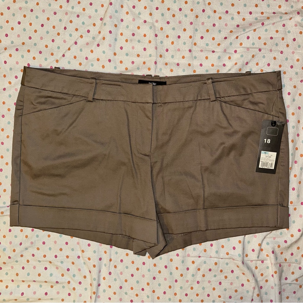 Mossimo Taupe Women’s Tailored Shorts - Size 18 Nwt Cuffed Summer Shorts